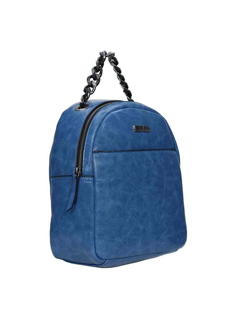 blue leatherette (pu) fashion backpack - 17170005 - Standard Image - 3