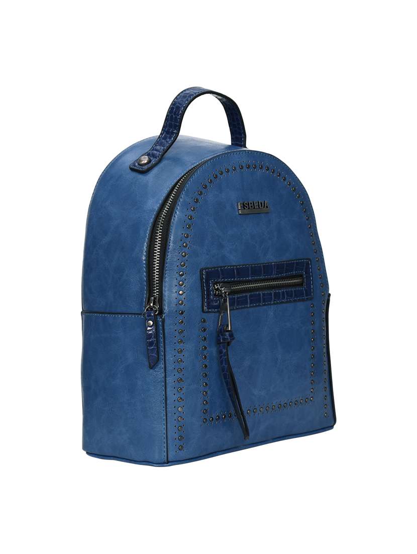 blue leatherette (pu) fashion backpack - 17170008 -  Standard Image - 3