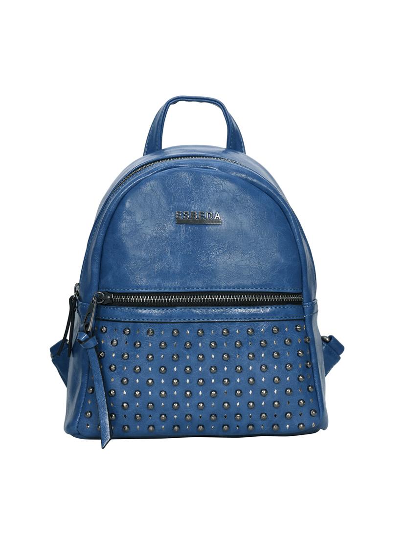 blue leatherette (pu) fashion backpack - 17170023 - Zoom Image - 0