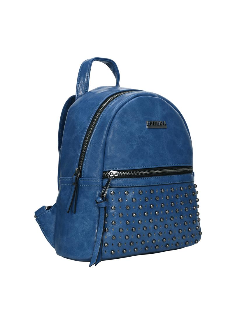 blue leatherette (pu) fashion backpack - 17170023 - Standard Image - 3