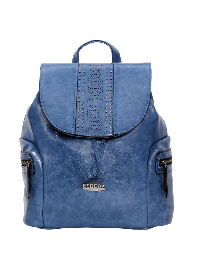 blue leatherette (pu) fashion backpack - 17170026 - Zoom Image - 0