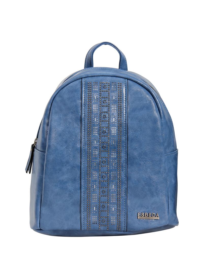 blue leatherette (pu) fashion backpack - 17170032 -  Zoom Image - 0