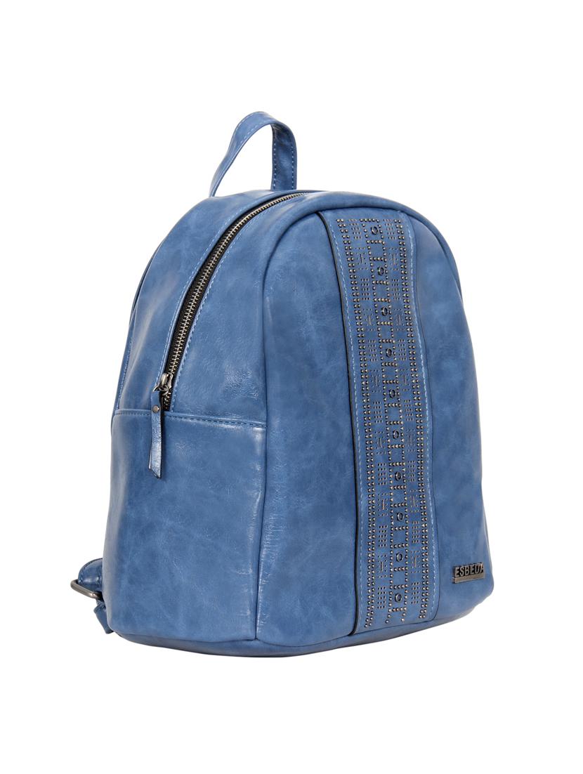 blue leatherette (pu) fashion backpack - 17170032 - Standard Image - 3