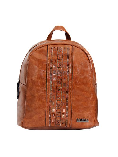 tan leatherette (pu) fashion backpack - 17170033 -  Standard Image - 0