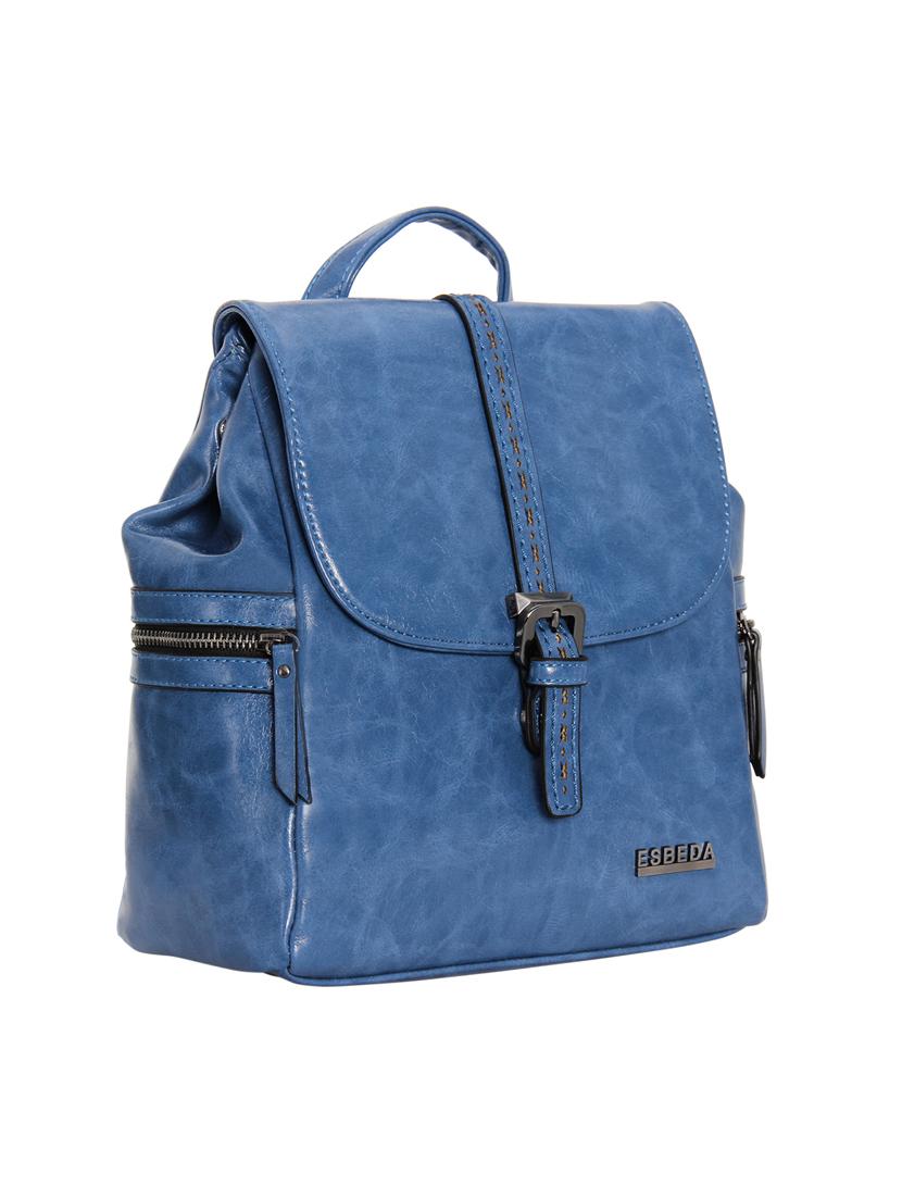blue leatherette (pu) fashion backpack - 17170035 - Standard Image - 3