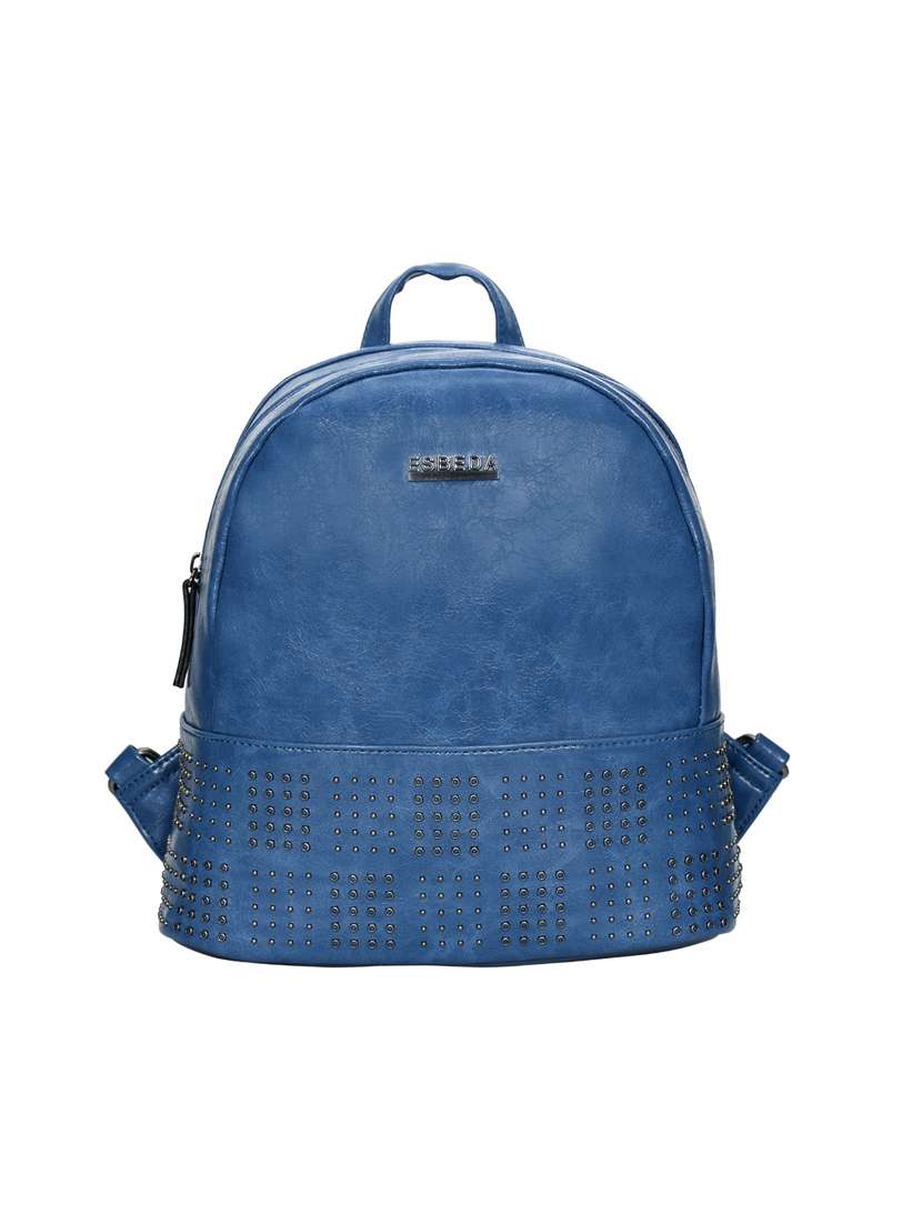 blue leatherette (pu) fashion backpack - 17170038 - Zoom Image - 0