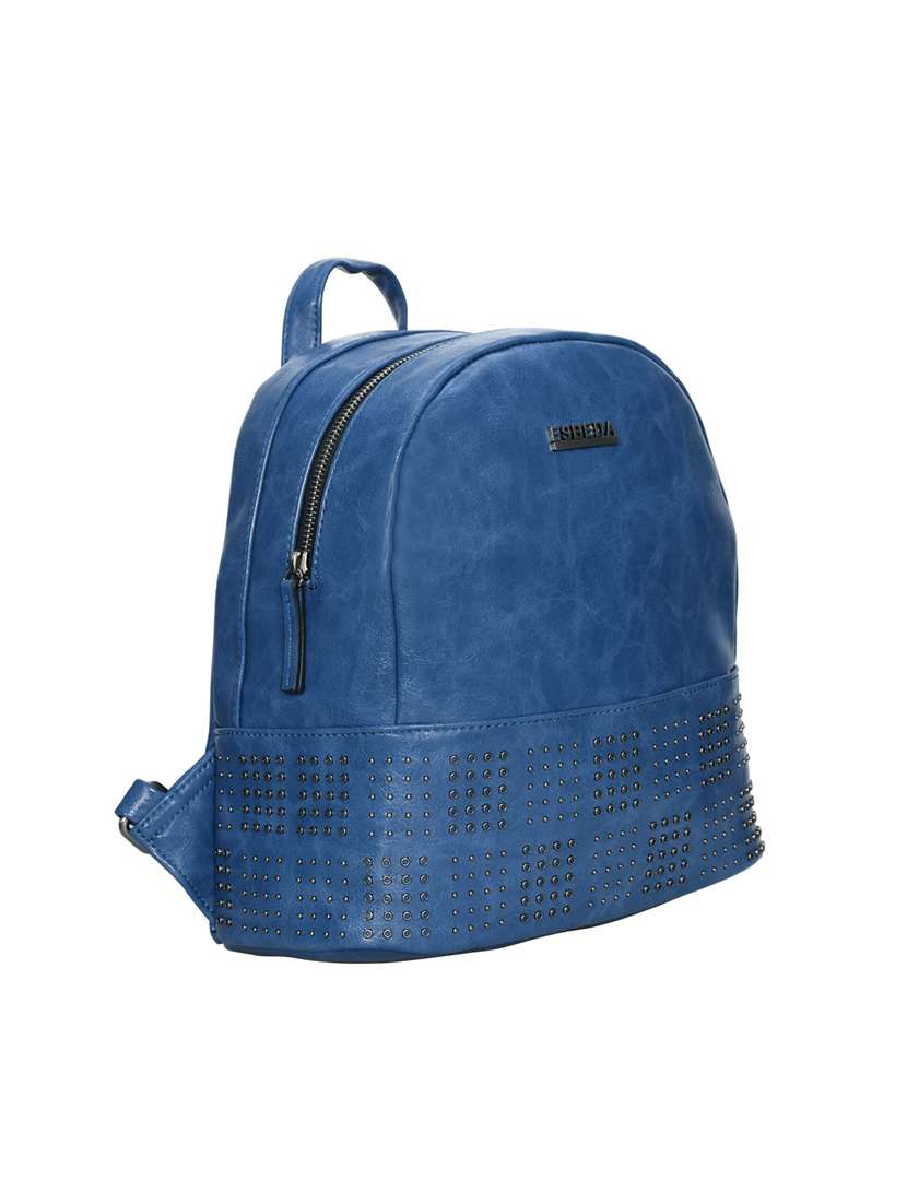 blue leatherette (pu) fashion backpack - 17170038 - Standard Image - 3