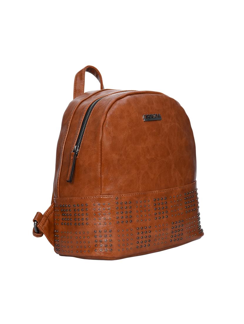 tan leatherette (pu) fashion backpack - 17170039 - Standard Image - 3