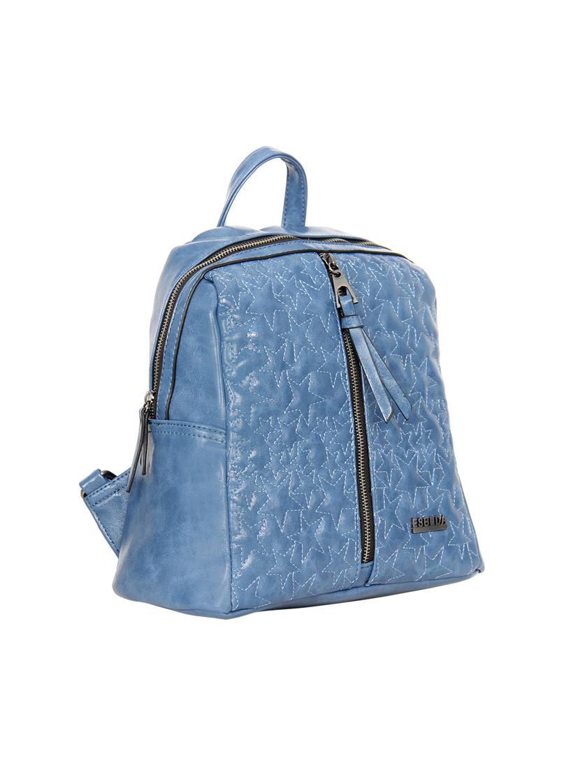 blue leatherette (pu) fashion backpack - 17170041 - Standard Image - 3
