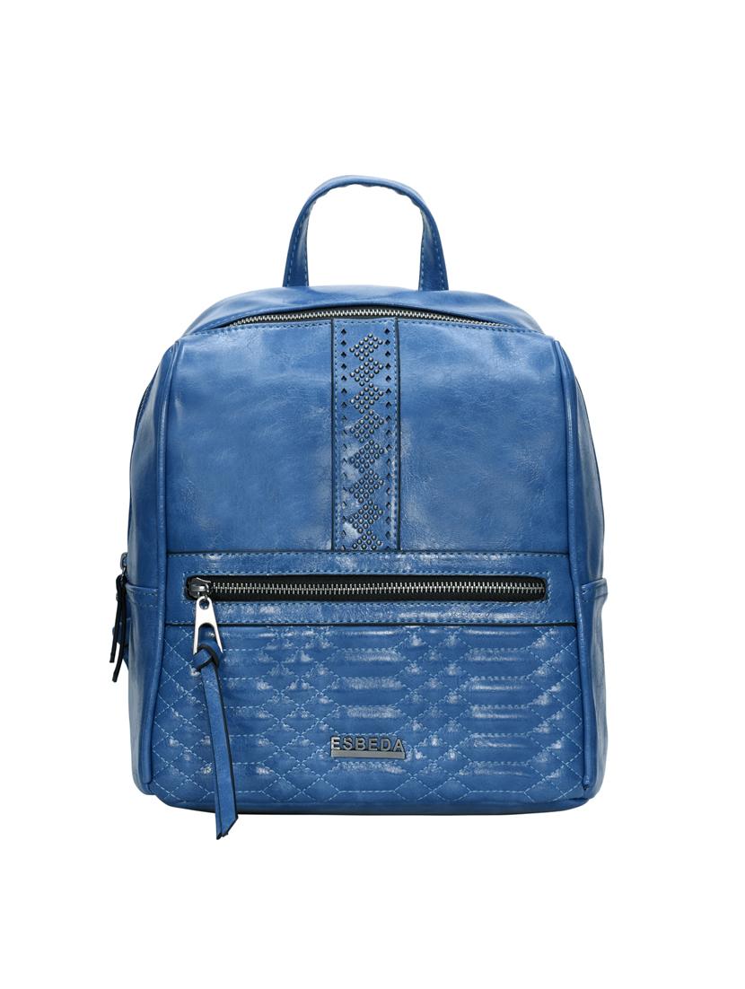 blue leatherette (pu) fashion backpack - 17170044 - Zoom Image - 0