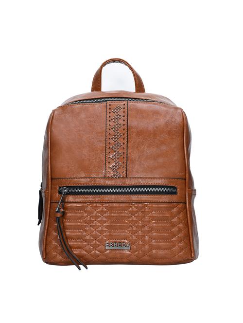 tan leatherette (pu) fashion backpack - 17170045 - Standard Image - 0
