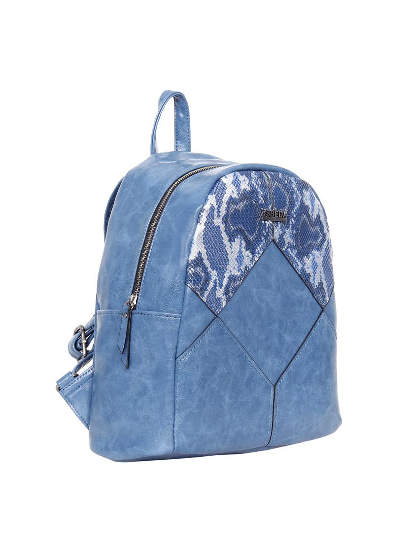 blue leatherette (pu) fashion backpack - 17170047 - Standard Image - 3