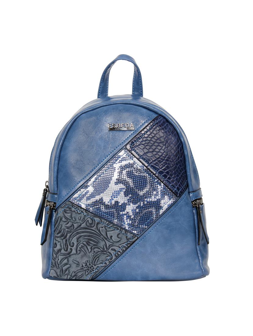 blue leatherette (pu) fashion backpack - 17170050 -  Zoom Image - 0