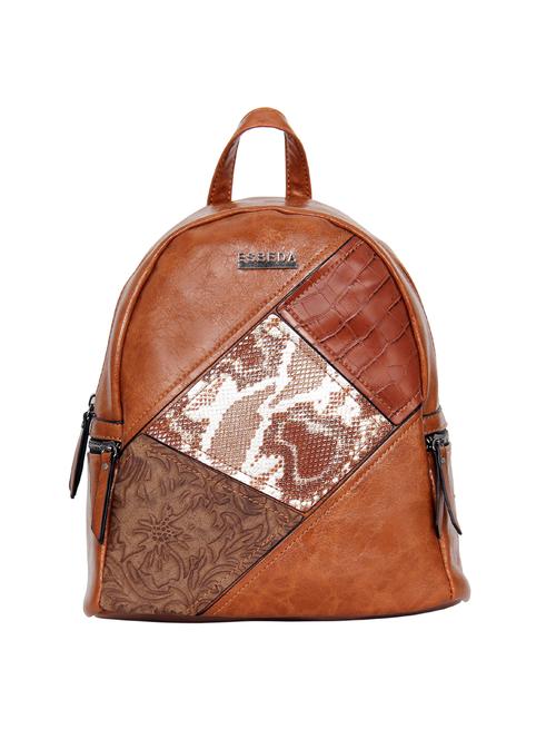 tan leatherette (pu) fashion backpack - 17170051 -  Standard Image - 0