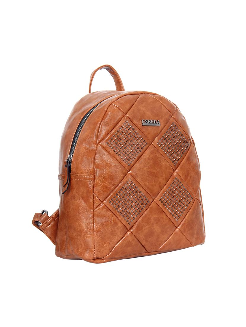 tan leatherette (pu) fashion backpack - 17170057 - Standard Image - 3