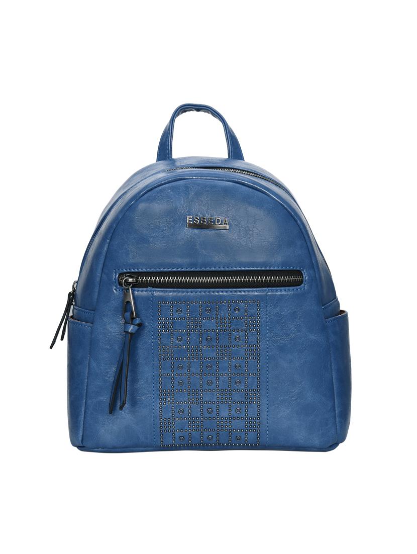 blue leatherette (pu) fashion backpack - 17170065 -  Zoom Image - 0