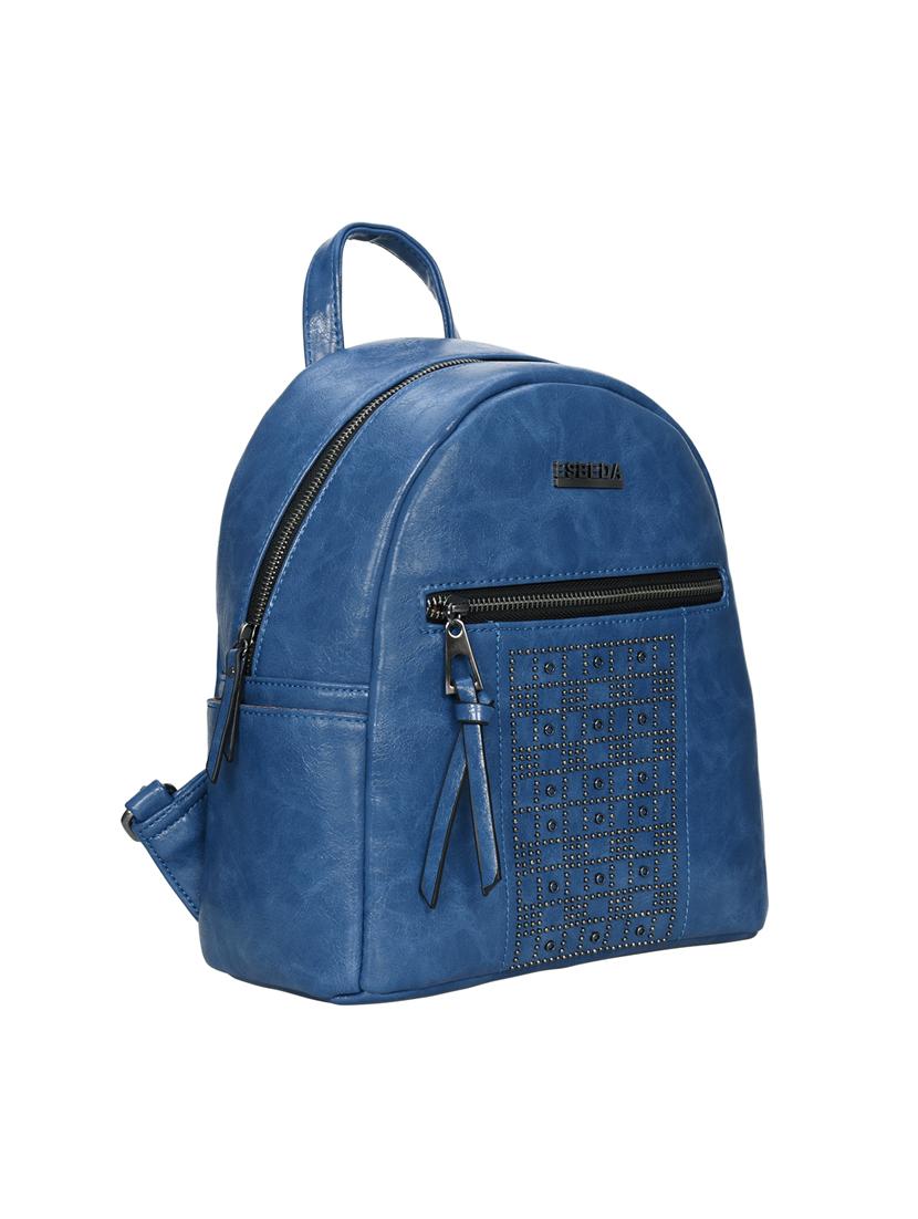 blue leatherette (pu) fashion backpack - 17170065 - Standard Image - 3