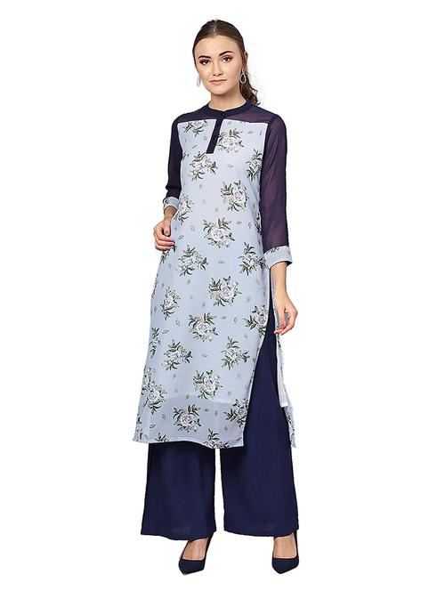 floral straight kurta - 17170603 -  Standard Image - 0