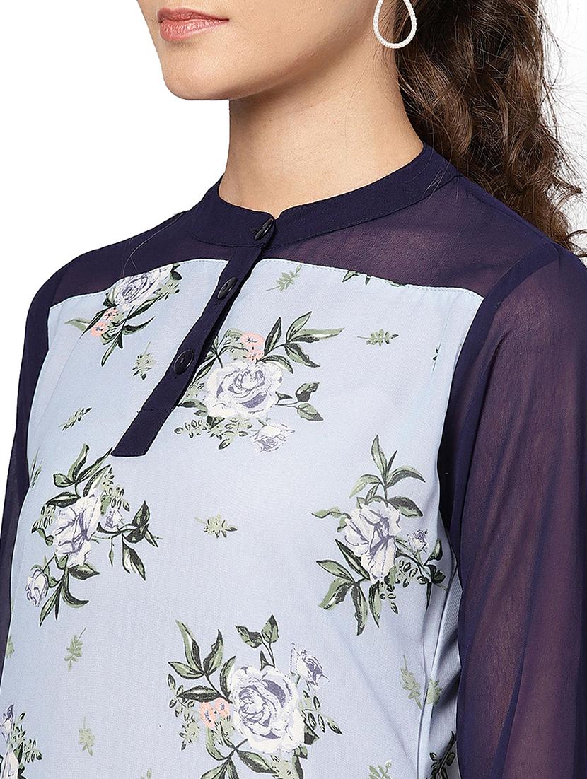 floral straight kurta - 17170603 - Standard Image - 5