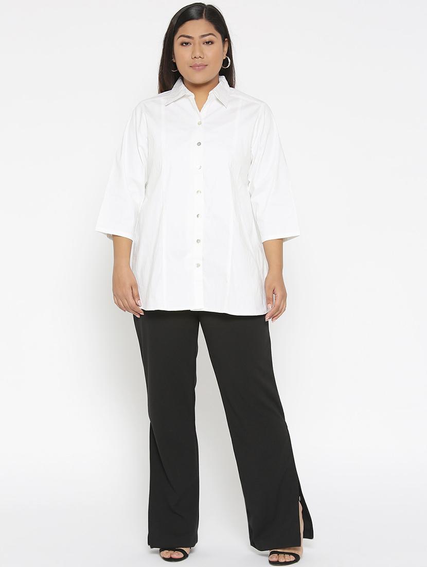 white cotton regular shirt - 17170748 - Standard Image - 3