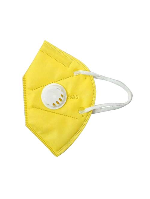 yellow nonwoven antipollution women mask - 17171939 - Standard Image - 0