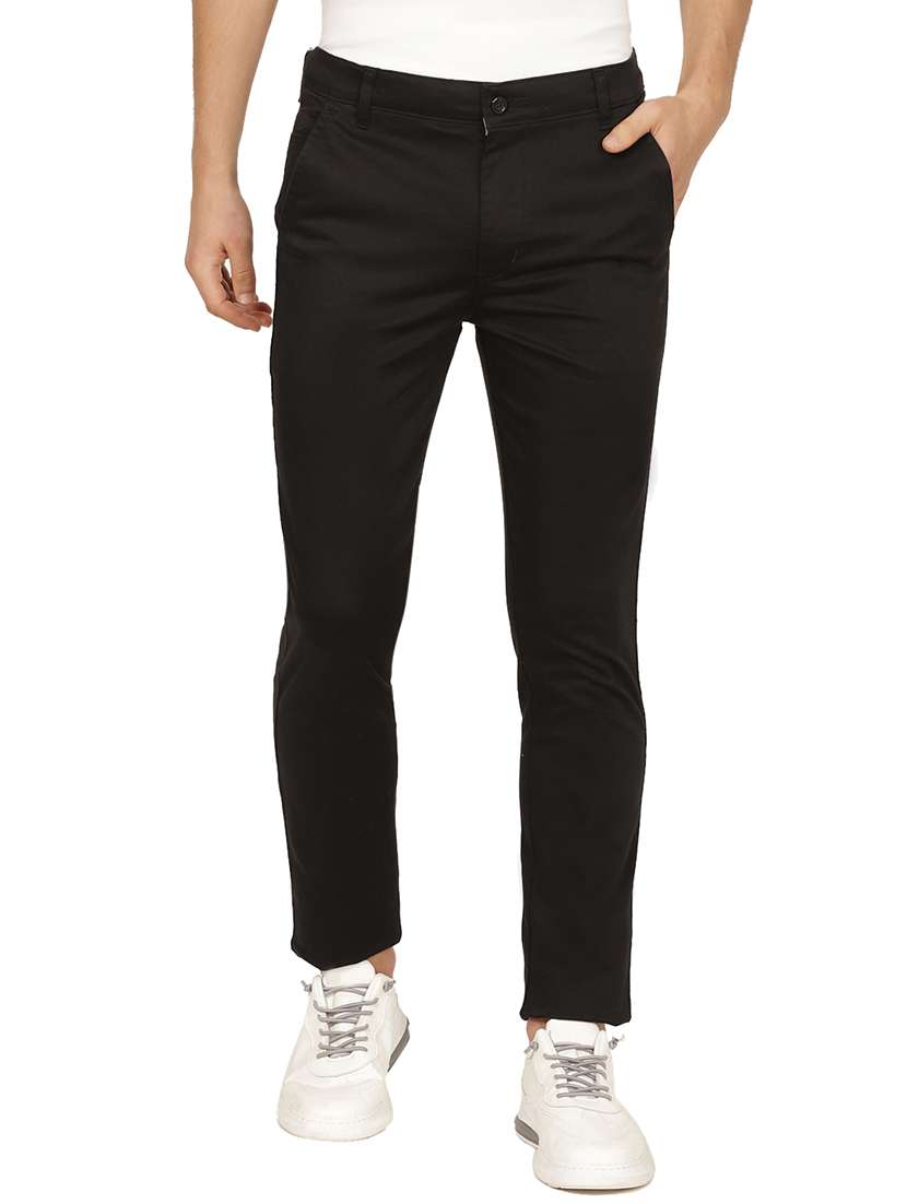 black solid chinos 
