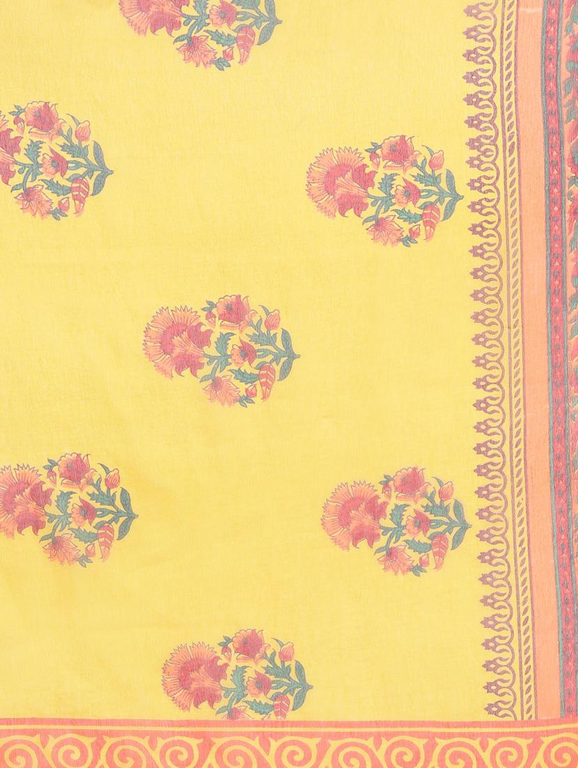 floral printed saree with blouse - 17175025 - Standard Image - 3