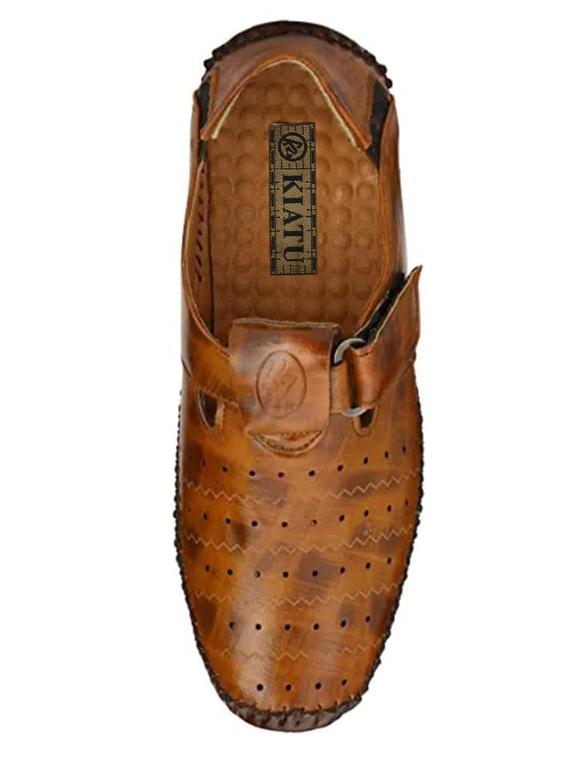 tan slip on sandals - 17175094 - Standard Image - 3