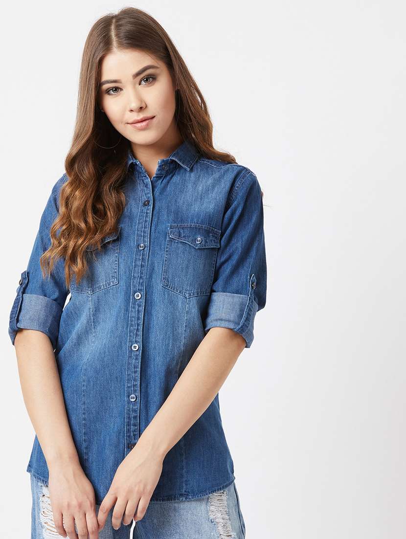long sleeves denim shirt 