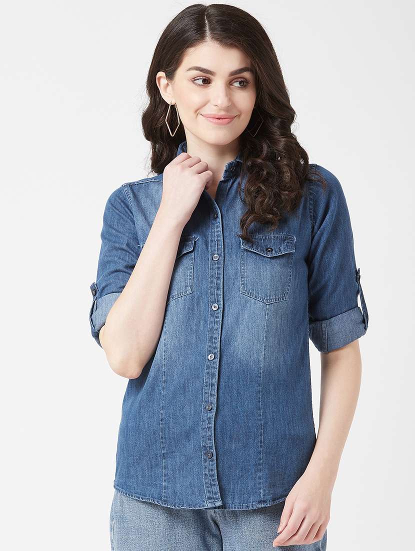 long sleeves denim shirt 