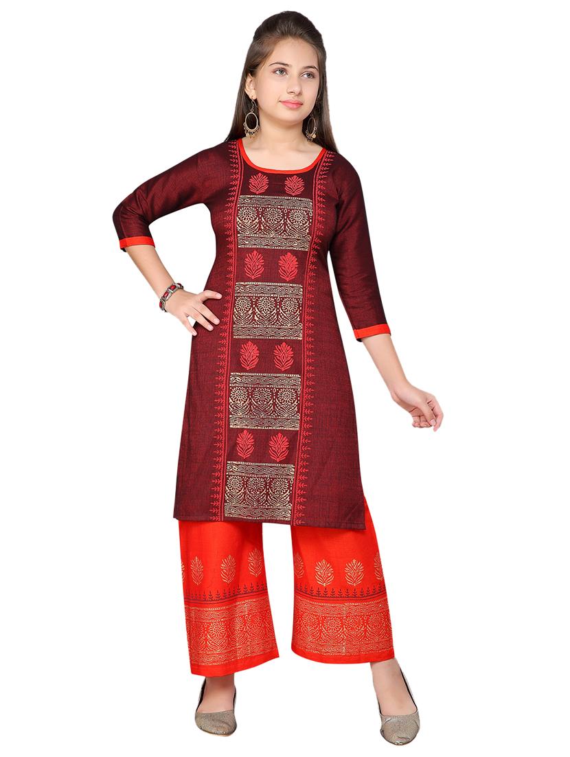 red cotton suit set - 17176826 - Zoom Image - 0