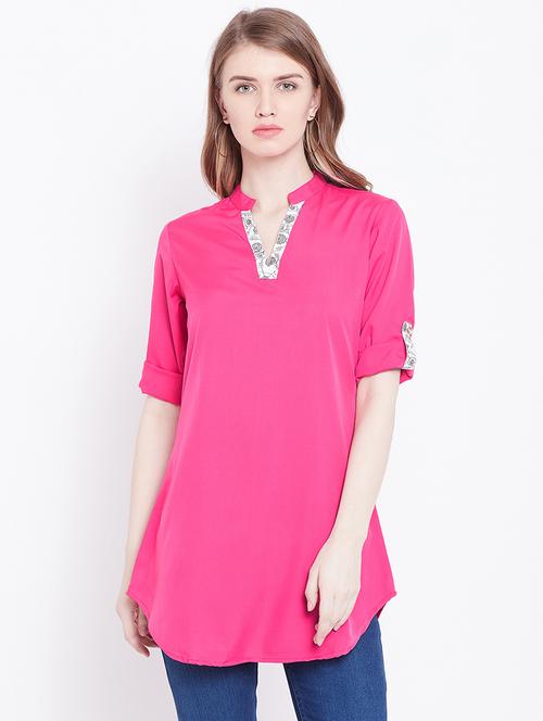 pink polyester regular tunic - 17181489 -  Standard Image - 0