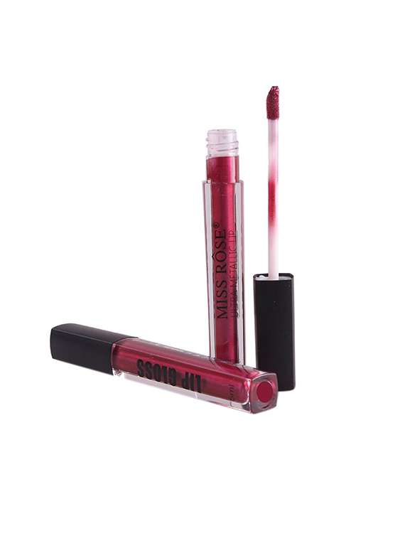 miss rose professional makeup ultra metallic lip gloss shade#35