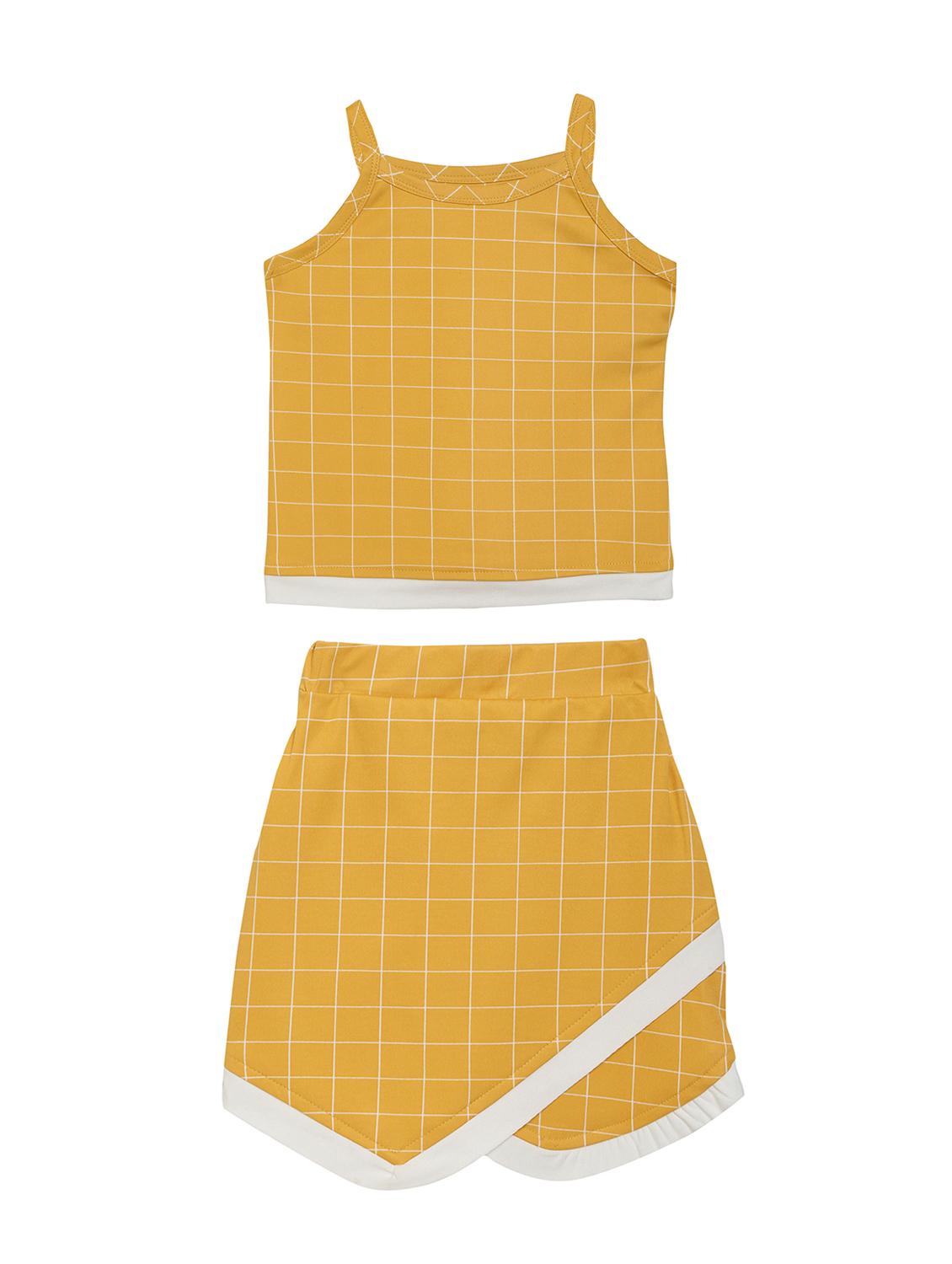 yellow rayon shorts sets twin & jump suit - 17183417 -  Zoom Image - 0