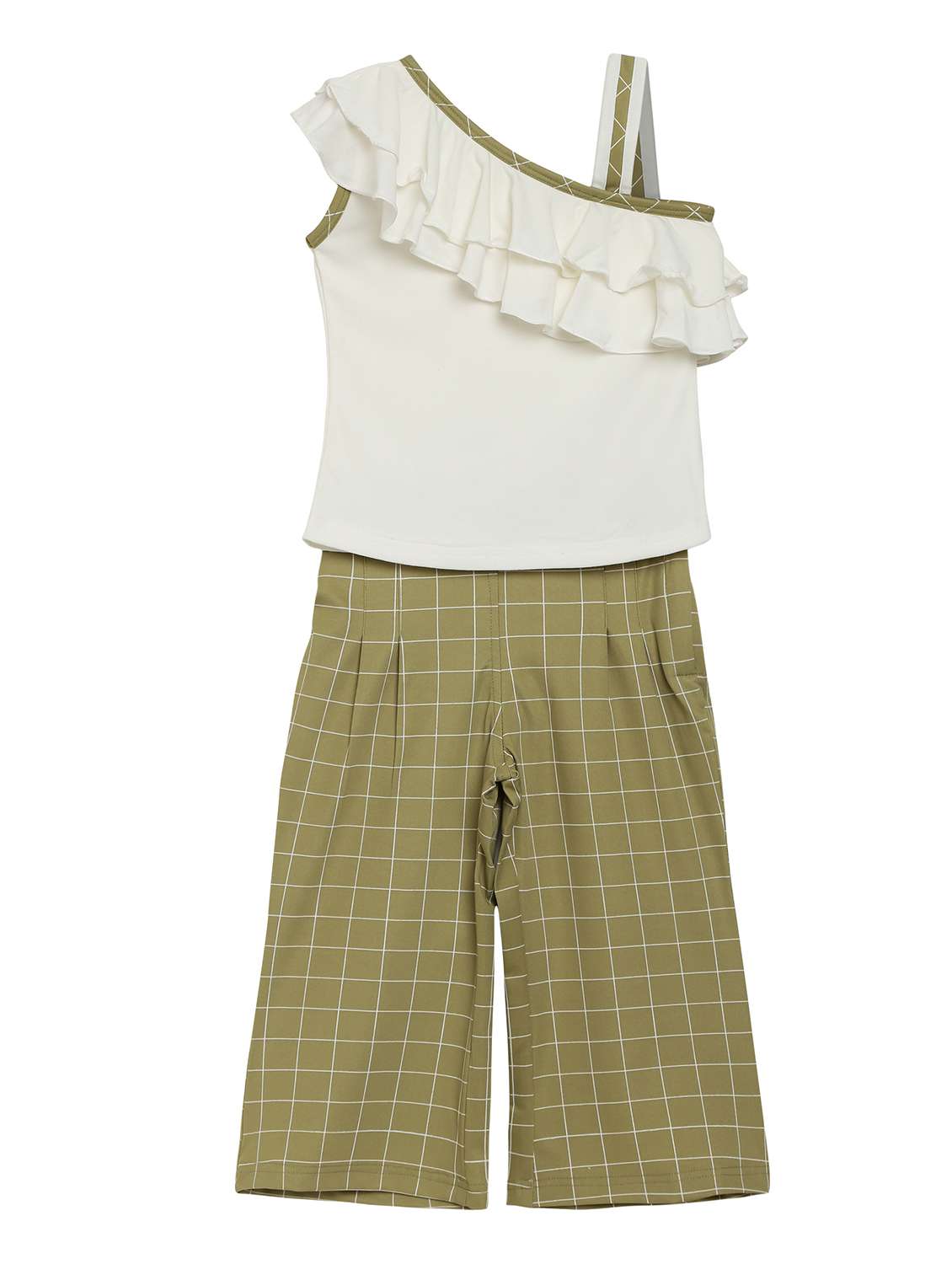 green rayon shorts sets twin & jump suit - 17183418 -  Zoom Image - 0