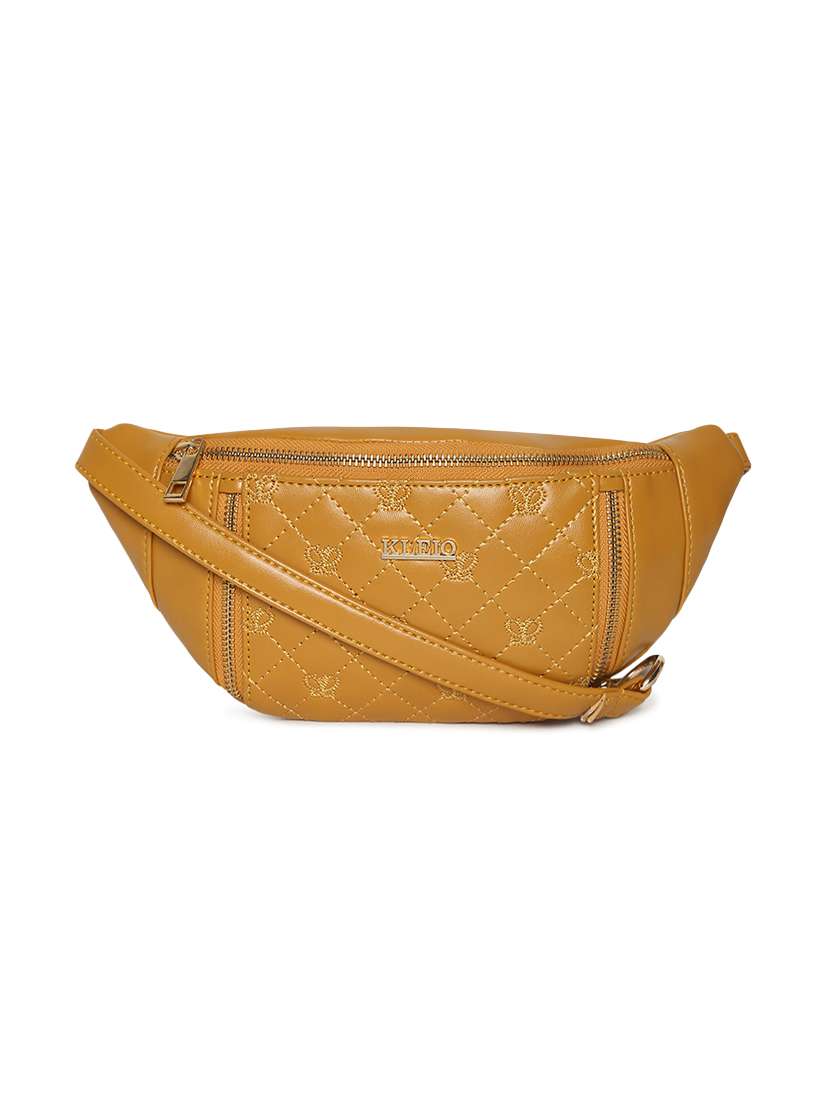 yellow leatherette (pu) regular pouch - 17184937 - Zoom Image - 0