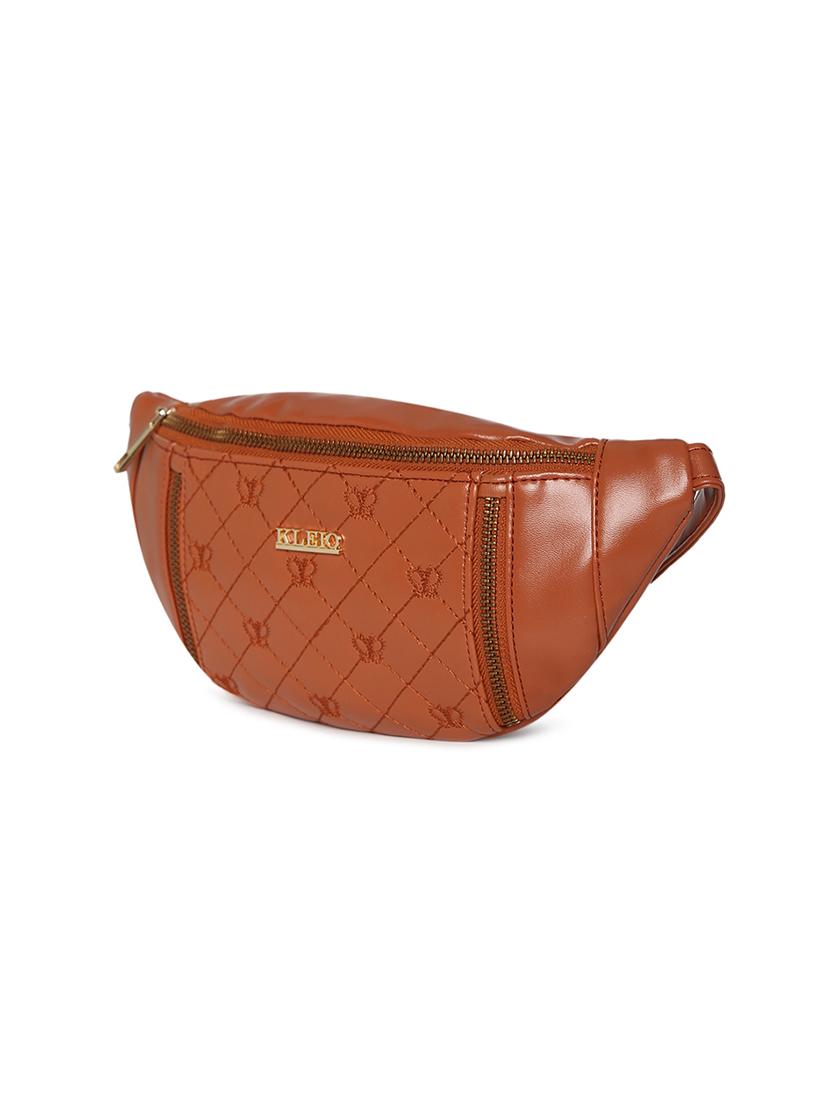 tan leatherette (pu) regular pouch - 17184939 - Standard Image - 3