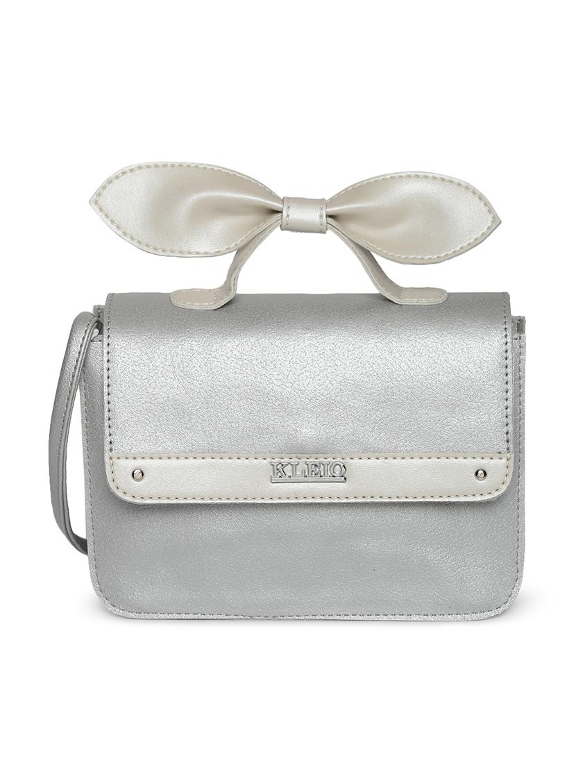 silver leatherette (pu) sling bag - 17185110 - Zoom Image - 0
