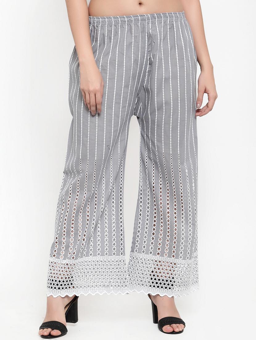 mid rise embroidered palazzo - 17192050 - Zoom Image - 0