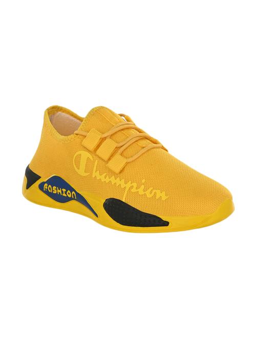 yellow lace up sport shoes - 17192586 - Standard Image - 0