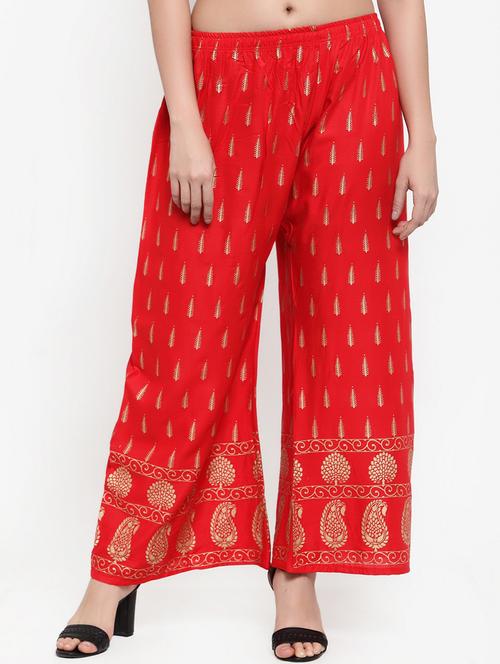 gold print straight palazzo - 17192829 -  Standard Image - 0