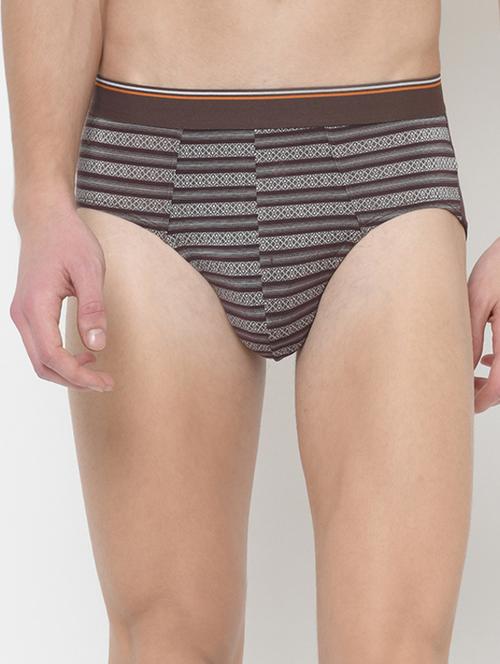 khaki striped hipster brief - 17192947 - Standard Image - 0