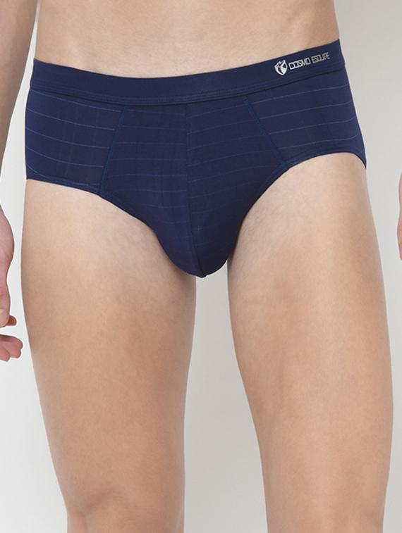navy blue striped hipster brief - 17192963 -  Zoom Image - 0