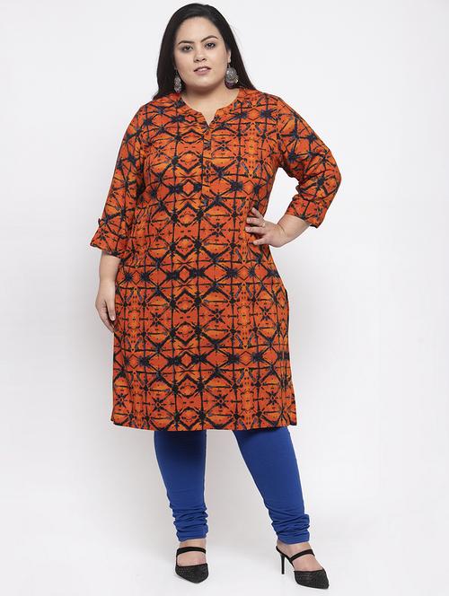 printed straight kurta - 17193373 - Standard Image - 0
