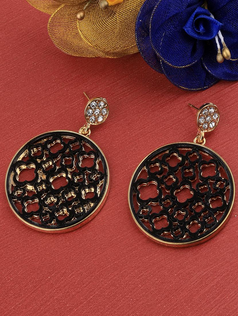 black metal drop earring - 17194375 -  Zoom Image - 0