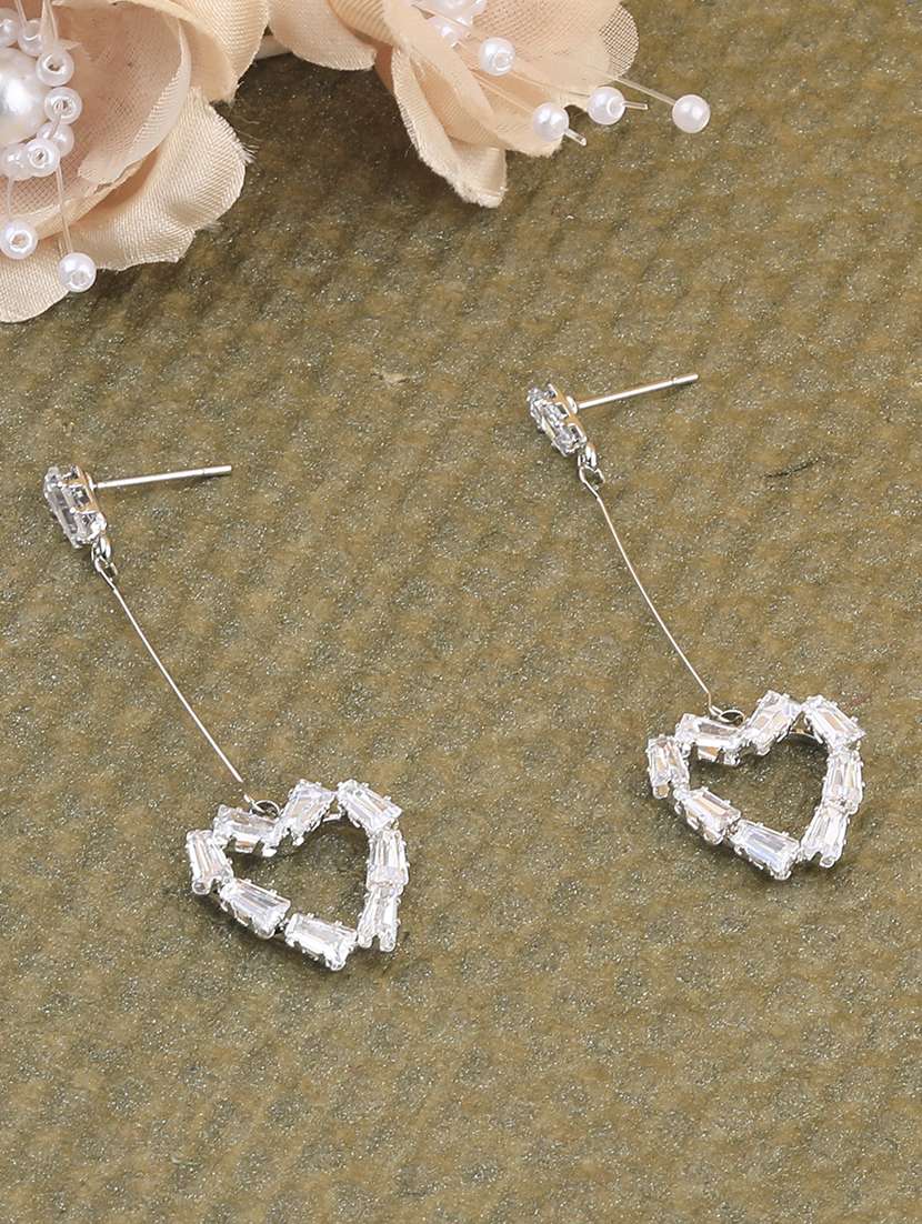 Silver Metal Drop Earring