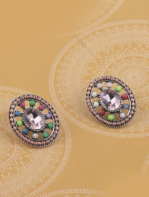 multi colored metal studs earring - 17194484 - Standard Image - 0