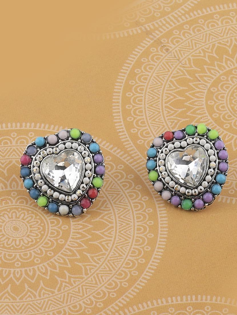 multi colored metal studs earring - 17194488 -  Zoom Image - 0
