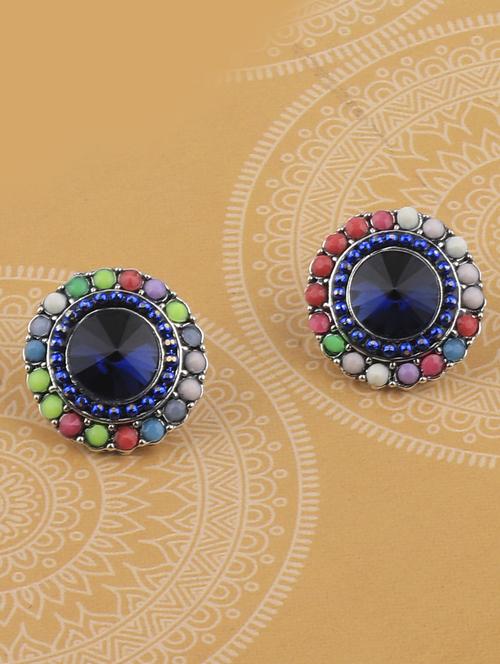 multi colored metal studs earring - 17194503 - Standard Image - 0