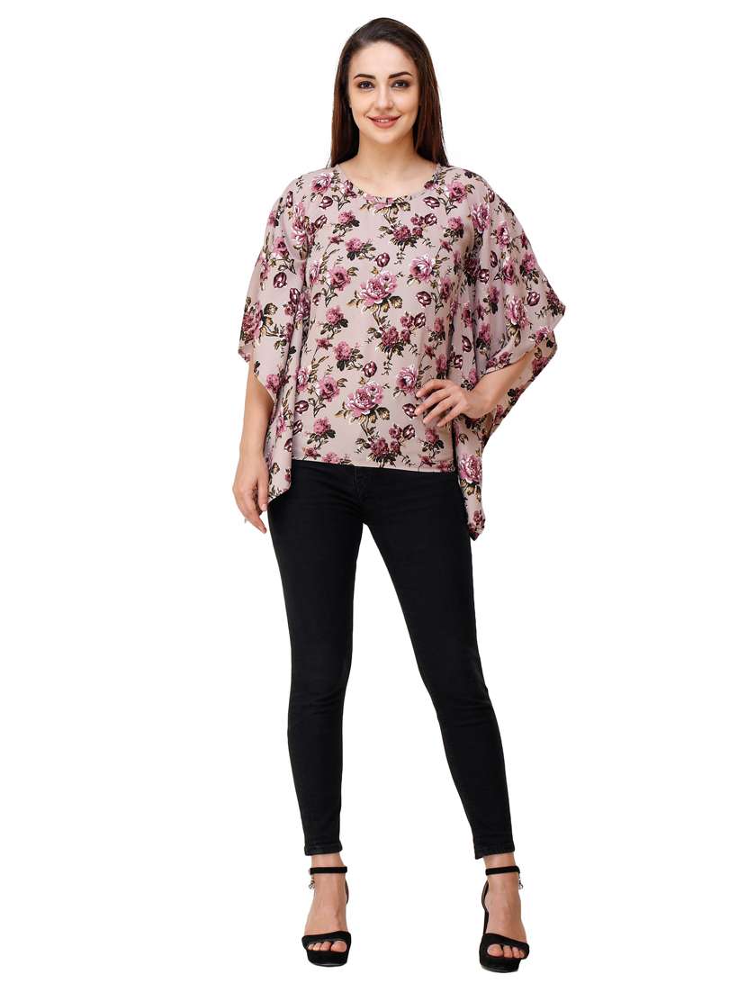 women's straight round neck top - 17194558 - Standard Image - 3